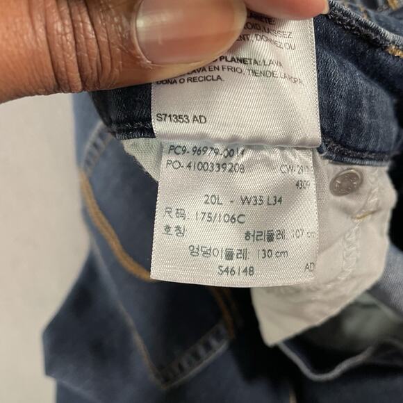 Signature by Levi Strauss & Co Curvy Boot Cut Jeans Blue Mid Rise Women's 35x34 - Picture 5 of 9